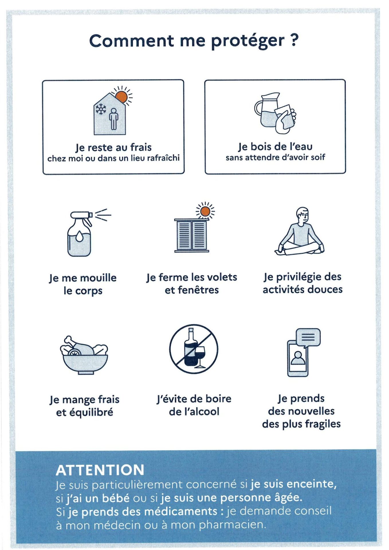 Affichette alerte canicule